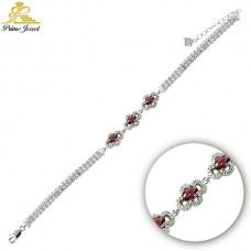 Gümüş Zirkon Taşlı Bilezik / Bileklik